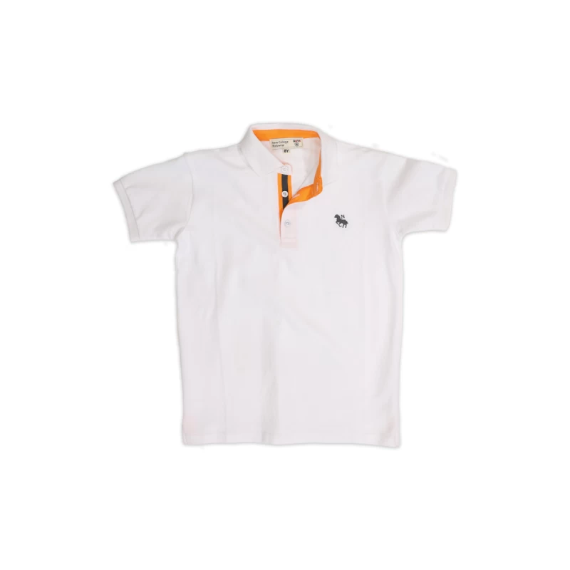Λευκό πόλο μπλουζάκι 6-16ετών NEWCOLLEGE "9045"