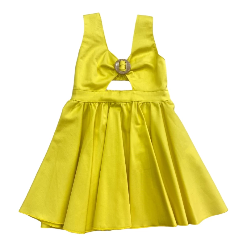 Αμπιγέ κίτρινο παιδικό φόρεμα 1-6ετών M&B FASHION 2316