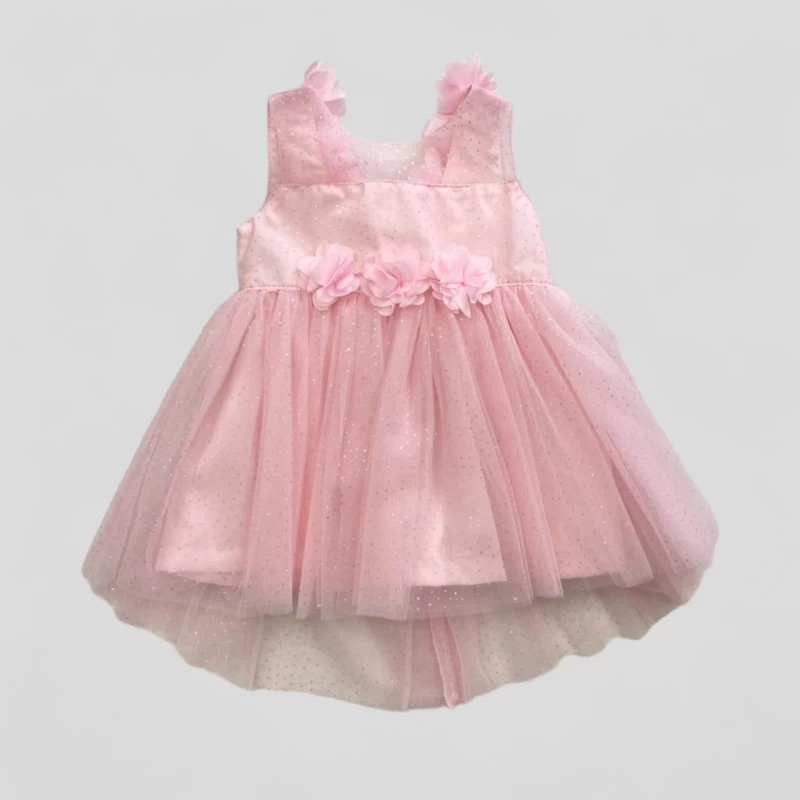 Αμπιγέ ροζ  μπε-μπε φόρεμα 3-24μηνών M&Β  FASHION 2214