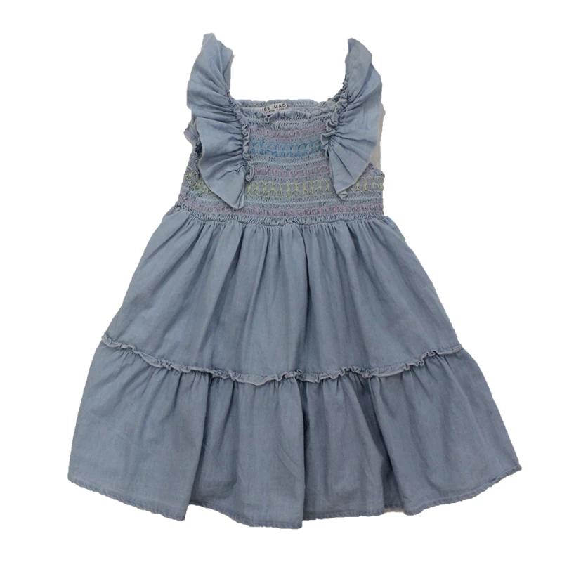 Τζην boho παιδικό φόρεμα 3-12ετών 