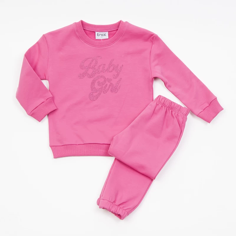 Μονόχρωμη φόρμα φούξια  για κορίτσια 1-6ετών  trax kids 46721