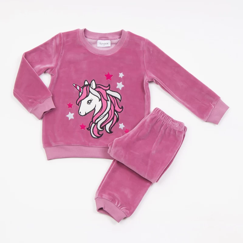 Βελουτέ φόρμα με μονόκερο 1-6ετών TRAX KIDS 46790