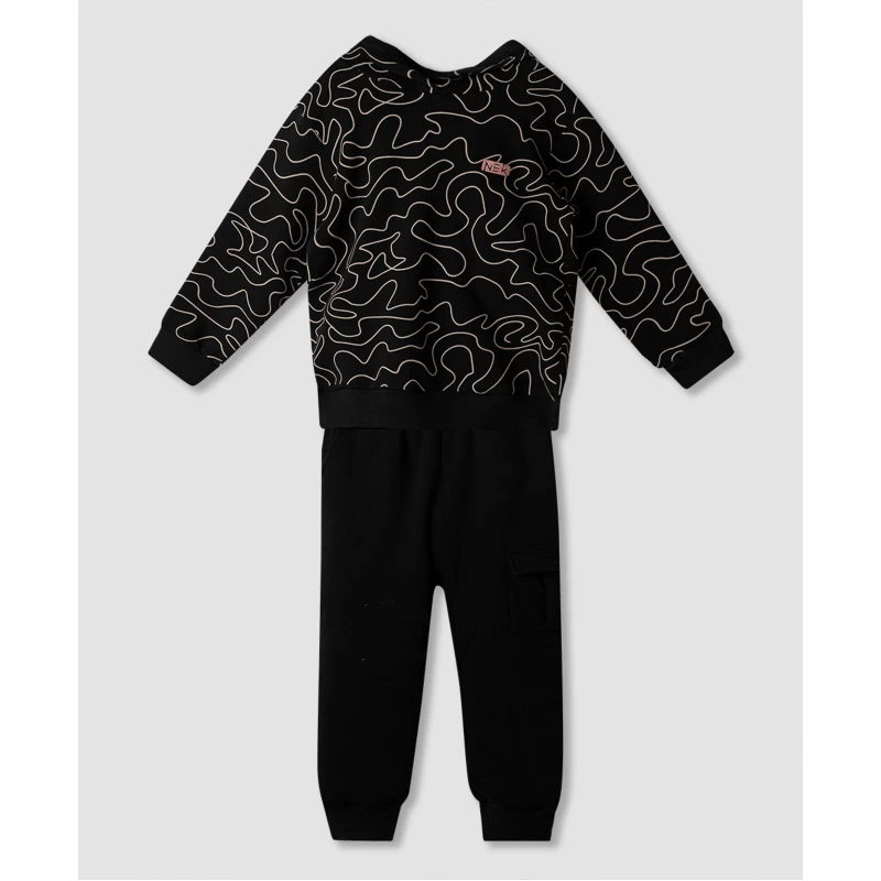 Nek Kids Wear Παιδικό Σετ Φόρμας Mαύρη 163025