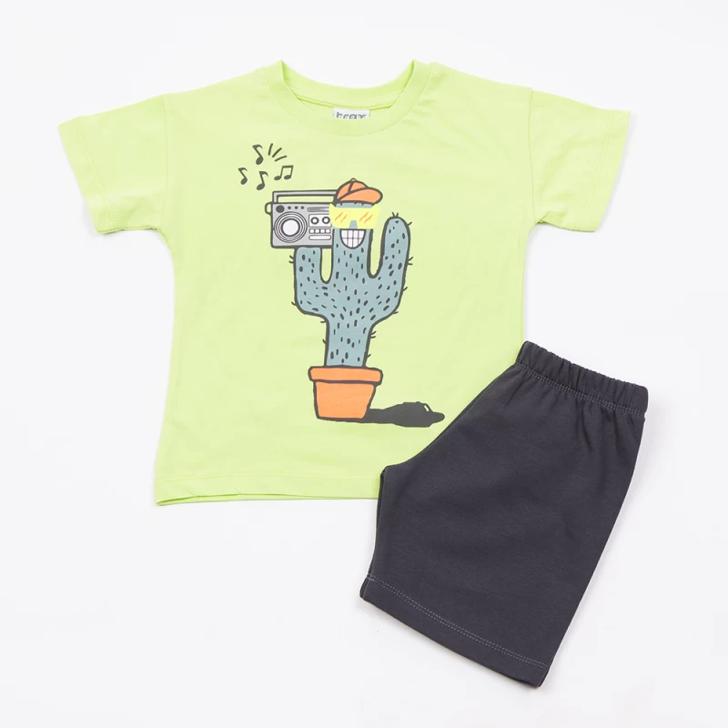 Trax Kids Παιδικό Καλοκαιρινό Σετ Αγόρι Cactus Music 2τμχ 100% Βαμβακερό 49413
