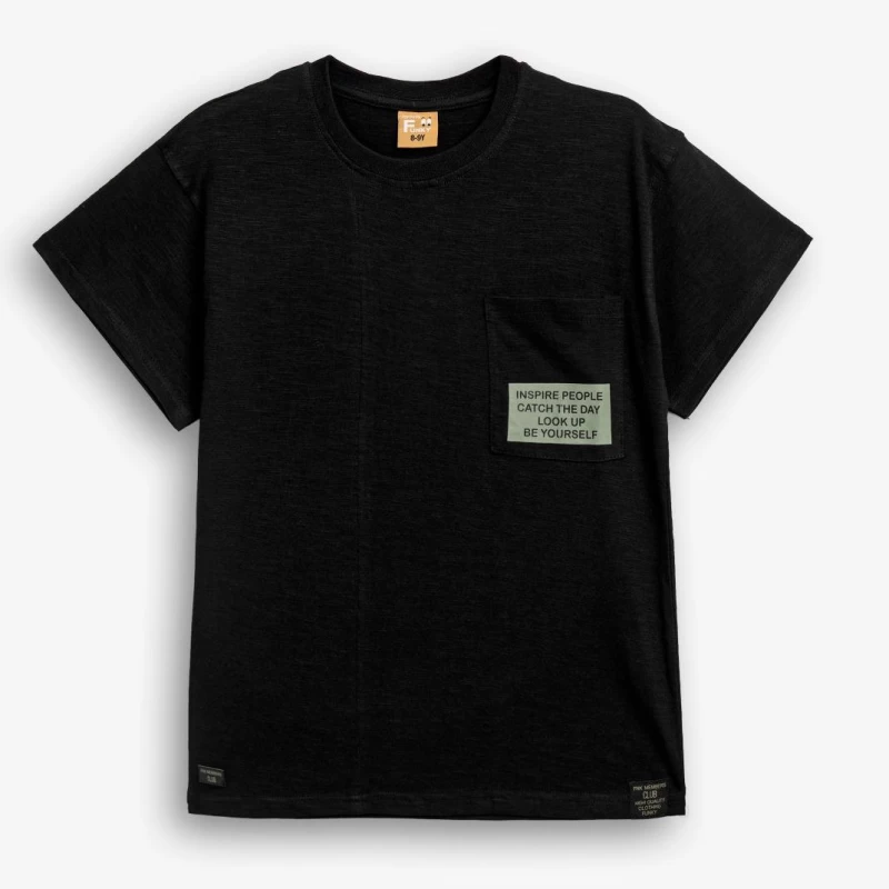 Παιδικό T-Shirt Μαύρο με Τσέπη Funky Kids 105140