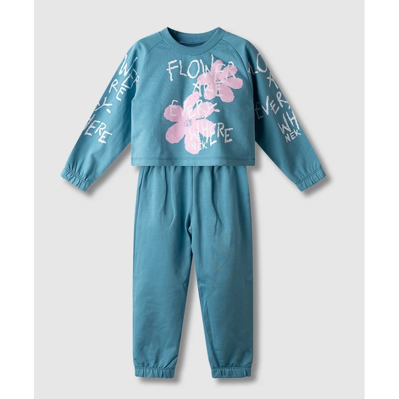Σετ Φόρμας Κορίτσι NEK Kids 35126 100% Βαμβάκι Χωρίς Χνούδι 1-6 Ετών