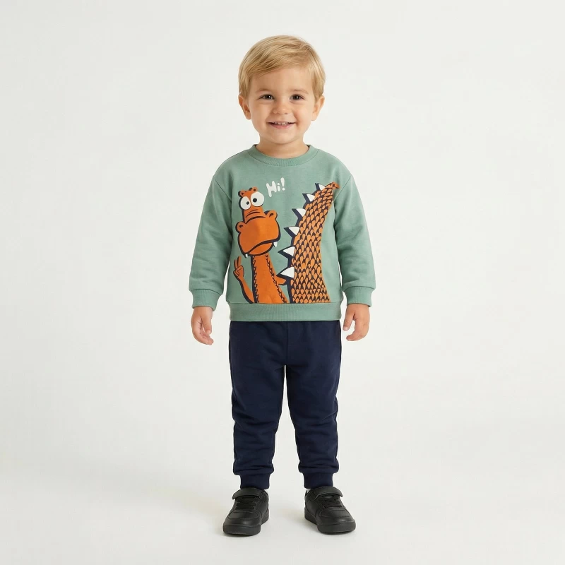 Trax Kids 49406 – Ανοιξιάτικη Παιδική Φόρμα Αγόρι Χωρίς Χνούδι 100% Βαμβάκι 2-6 Ετών