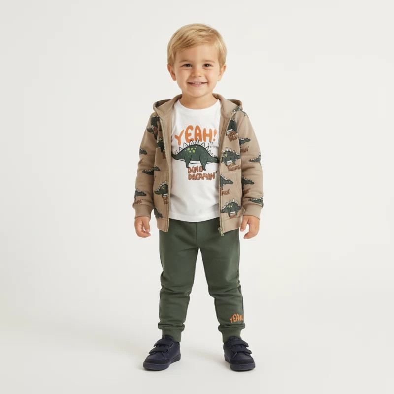 Trax Kids 49405 – Ανοιξιάτικη Παιδική Φόρμα 3τμχ Αγόρι 100% Βαμβάκι Χωρίς Χνούδι 2-6 Ετών