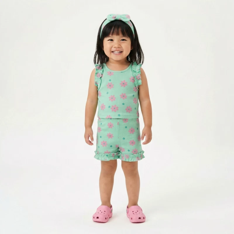 Trax Kids Σετ Κορίτσι 49235 Μπλούζα Σορτσάκι & Κορδέλα 2-6 Ετών