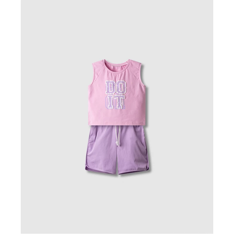 Nek Kids Σετ Κορίτσι Μπλούζα & Σορτσάκι GO ON 24526
