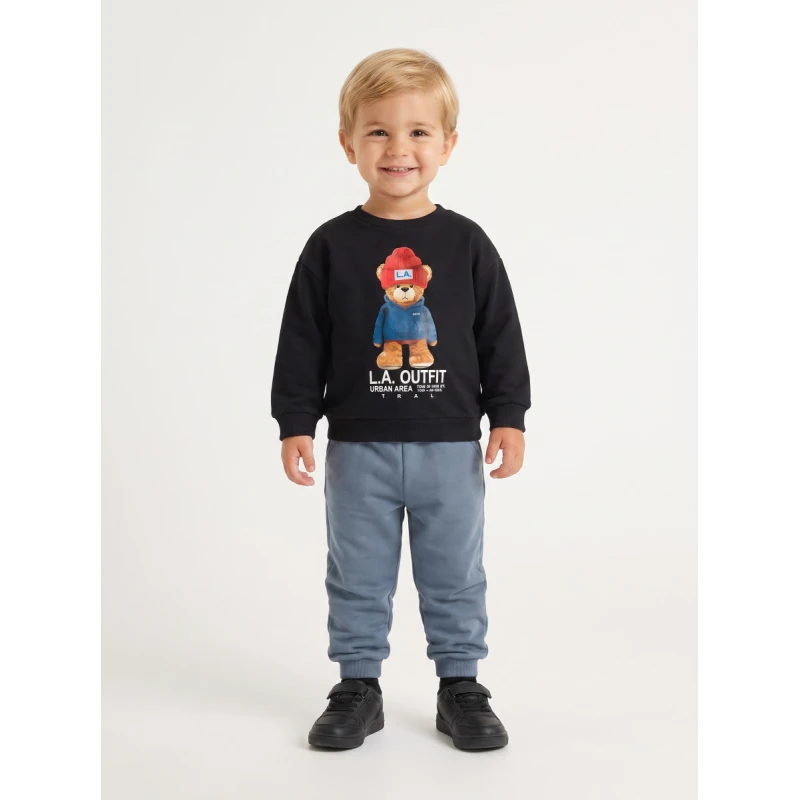 Trax Παιδικό Σετ Φόρμας L.A. Outfit Μαύρο-Μπλε 1-6 Ετών - Κωδ. 50905