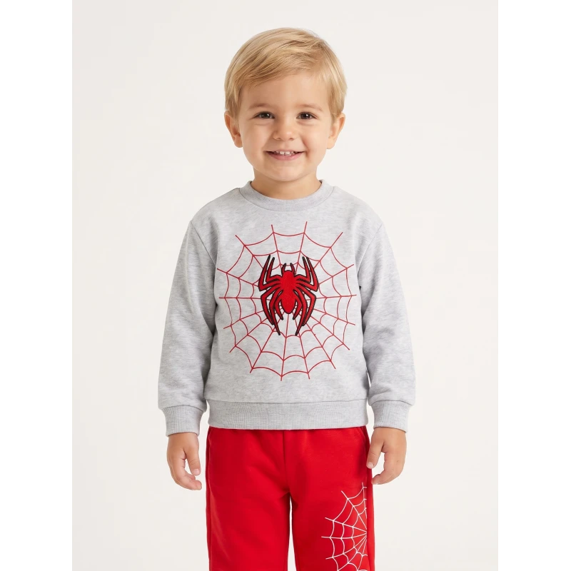 Trax Παιδικό Σετ Φόρμας Spider Γκρι-Κόκκινο 1-6 Ετών - Κωδ. 50913