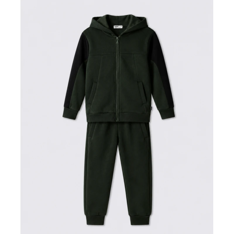 Σετ φόρμα NEK Kids με ζακέτα για αγόρι 6-16 ετών μαύρη – Κωδ. 164226