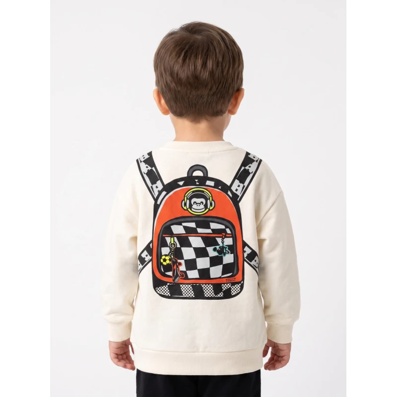 Παιδική Φόρμα TRAX Backpack για Αγόρι 1-6 Ετών – Εκρού/Μαύρο 50926
