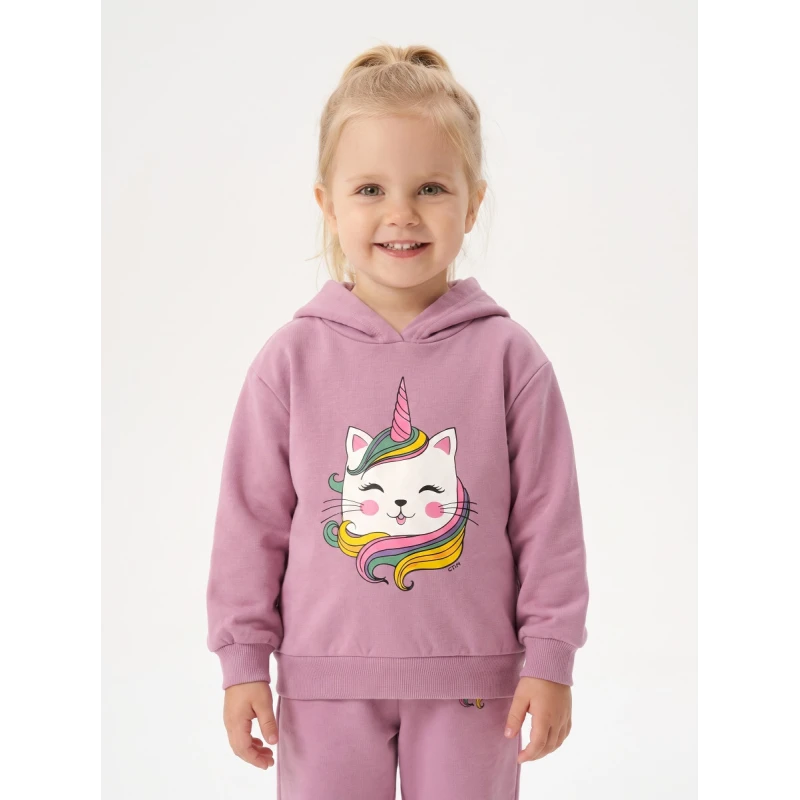 TRAX Kids Φόρμα Κορίτσι 2τμχ με Γατούλα Μονόκερο – Ροζ – 1-6 Ετών – 50727
