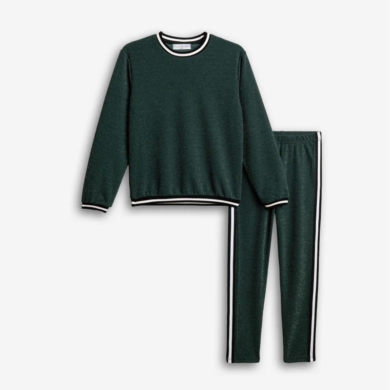 Funky Kids Σετ Φόρμας Κορίτσι Πράσινο Lurex 6-16 Ετών –539107