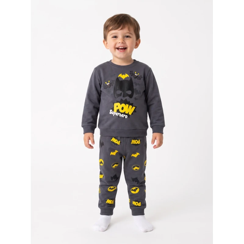 Trax Kids Παιδικές Πυτζάμες Αγόρι Ανθρακί Superhero 1-6 Ετών 50993