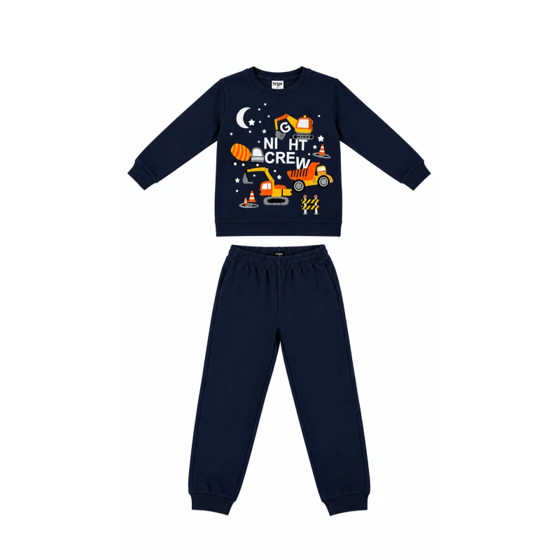 Trax Kids Παιδικές Πυτζάμες Αγόρι Μπλε Night Crew 1-6 Ετών – 50991