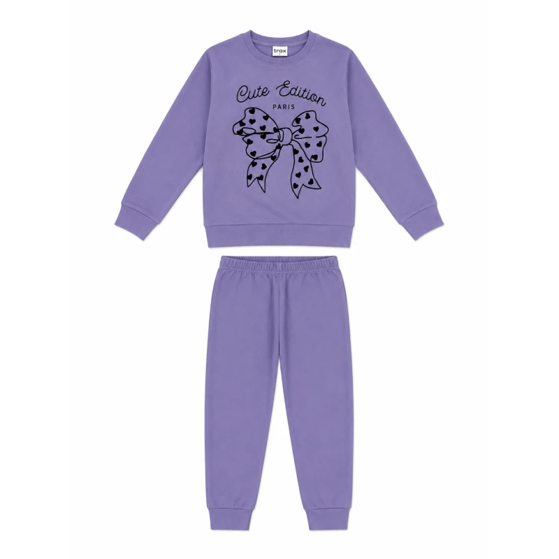Trax Kids Παιδικές Πυτζάμες Κορίτσι Μωβ Cute Edition 7-16 Ετών – 50691