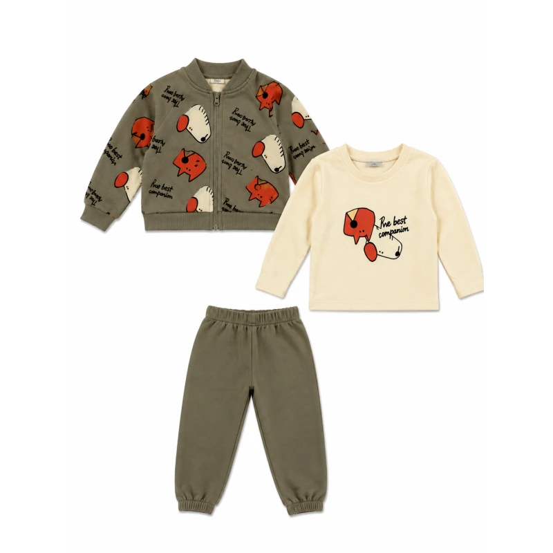 Trax Kids Σετ Φόρμας 3 Τεμαχίων με Ελεφαντάκια Αγόρι 1-6 Ετών – 50938