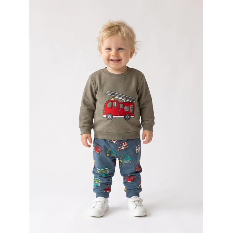 Trax Kids Βρεφικό Σετ Φόρμας με Πυροσβεστικό Αγόρι 3-24 Μηνών – 50558