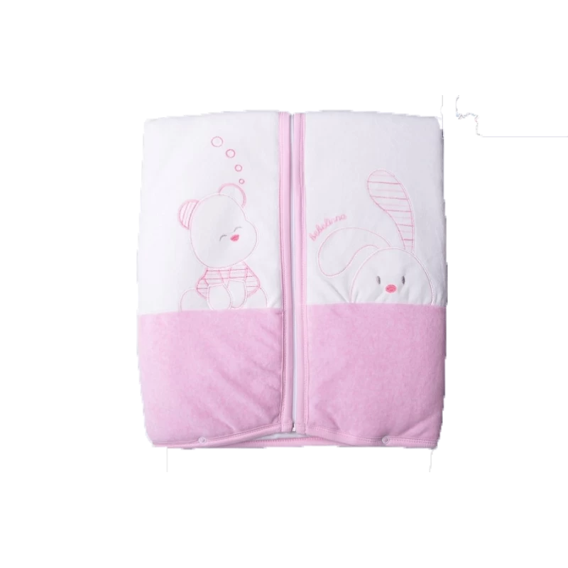 Βρεφική κουβέρτα σάκος ροζ "bear and bunny"